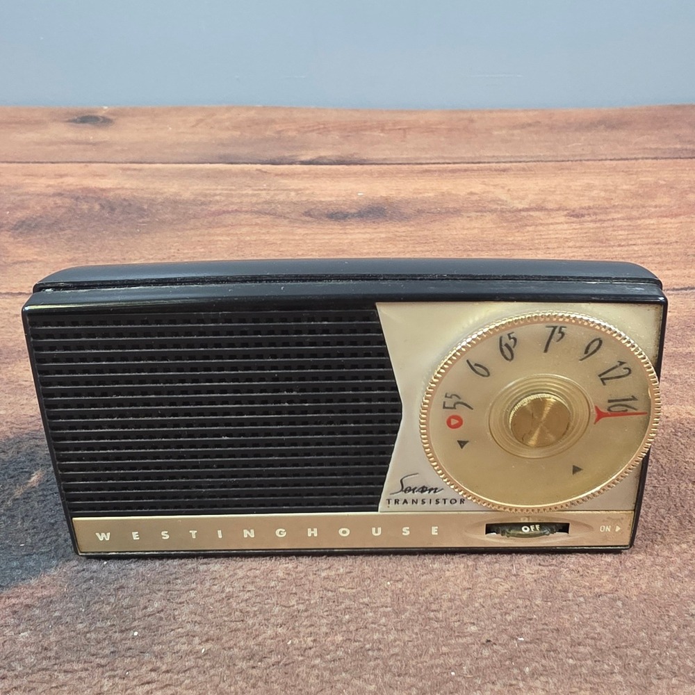 Westinghouse Seven Transistor Radio OS Black Good Vintage MCM Portable AM